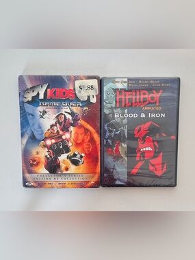 SEALED DVD Lot: Spy Kids 3-D Game Over (2-Disc) & Hellboy Animated: Blood & Iron